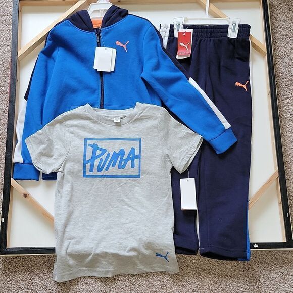 Puma 3 Piece Jacket Pants Shirt Sweatsuit Size 6 New - Picture 1 of 8